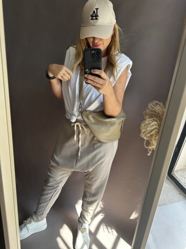 Tepláky nasrávací Velvet-mocca