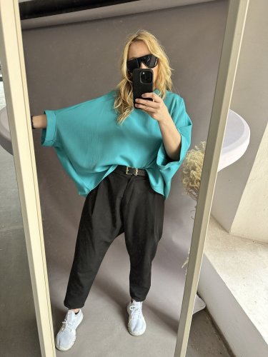 Oversize Halenka/Tunika Kimono-zelena