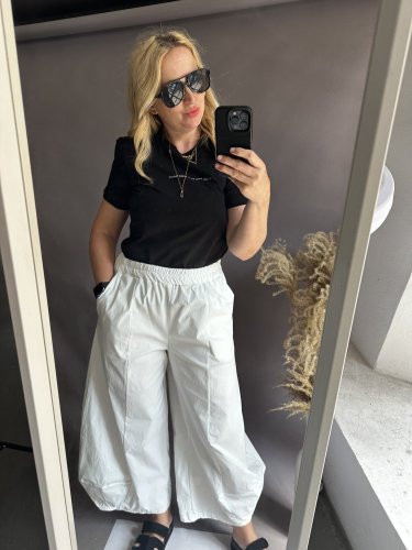 Nohavice široký strih SUN-UNI veľkosť-bielá