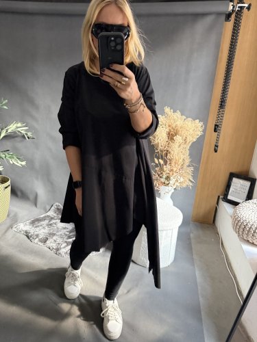 Tunika/šaty Pink Black-čierná