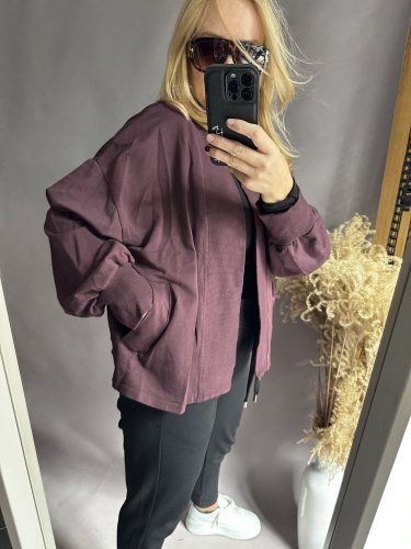 Kardigan bavlněná Aura-bordeaux