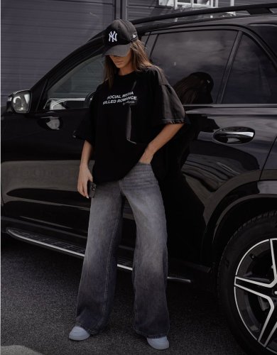 Tričko Social madia-čierné