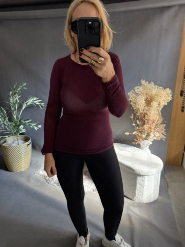 Tričko Cashmere-vínová