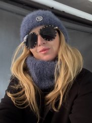 Čiapky a šál-blue