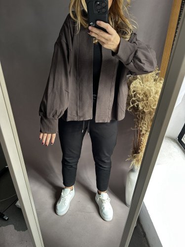 Kardigan bavlněná Aura-hnědá