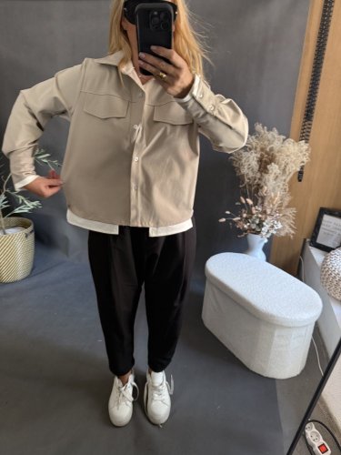 Kabátek Sun 2v1 s košilí-béžový