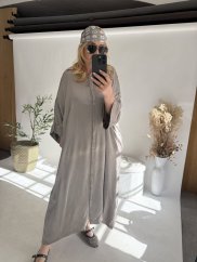 Košeľové šaty viskoza-mocca