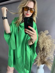 Volánikové šaty Kimono-zelená