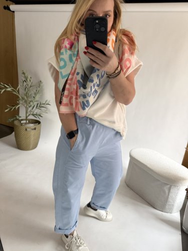 Nohavice Luisa Baloon-modré