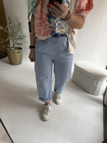 Nohavice Luisa Baloon-modré