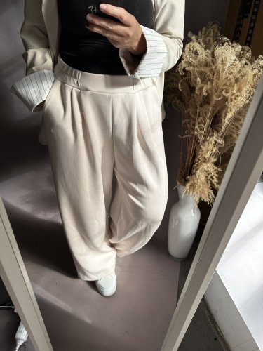 Nohavice Viskoza -béžové