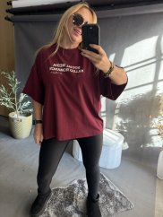 Tričko Social madia-bordeaux