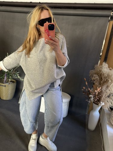 Tričko oversize NEOPREN šedé