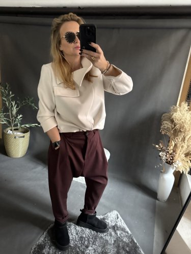 Nohavice Blair bavlnené- vínové