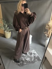 Kalhoty Ambel-hnědé