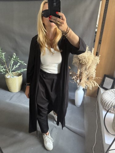 Kalhoty SUN bez knoflíku do 3XL-černé