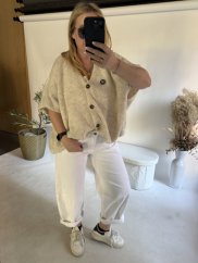 Vesta oversize vlnená-beige