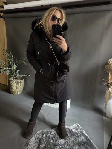 Bunda/Parka Sissi-Oboustranná-černá