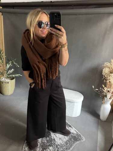 Šála oversize hnědá