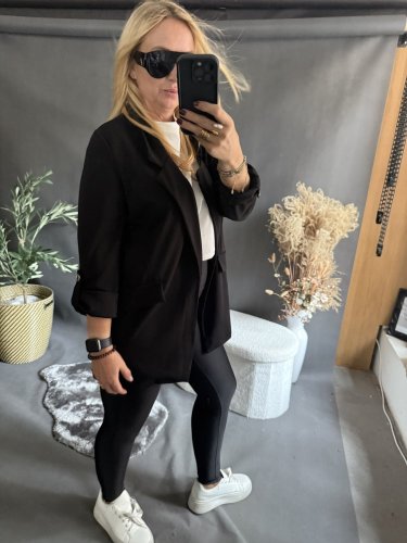 Sako tenké-lehce oversize-černé