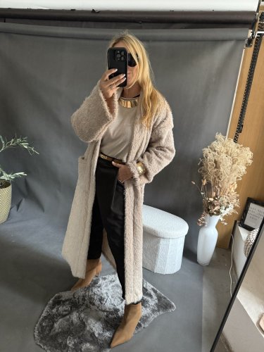 Kabát/cardigan Meccuch-béžový