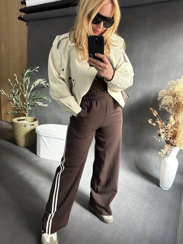 Nohavice s pruhom-max do M