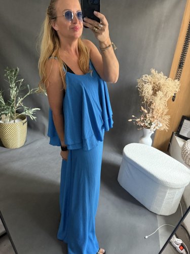 Set sukne a volániky-blue