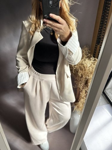 Nohavice Viskoza -béžové