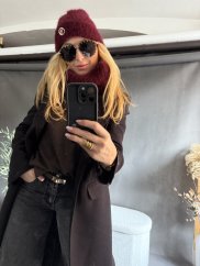 Čiapky a šál-bordwaux