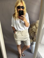 Šortky Down -světlo béžové