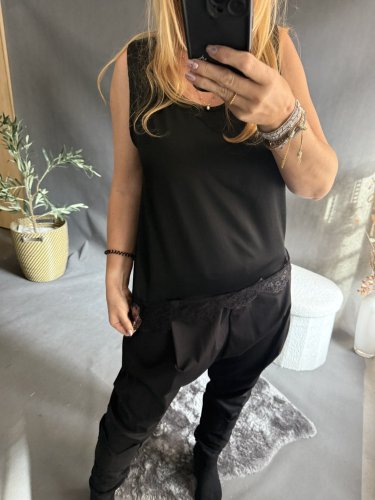 Tielko Čipka-čierné