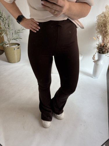 Legíny do zvonu Luxury-hnedé