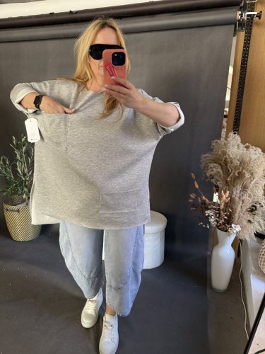 Tričko oversize NEOPREN šedé