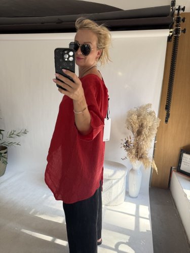 Halenka Len-červená