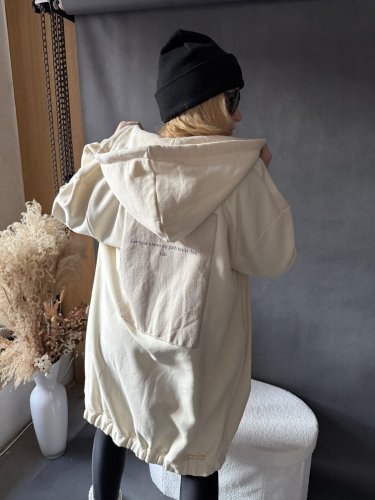 Dlouhá mikina Everyone-krémová