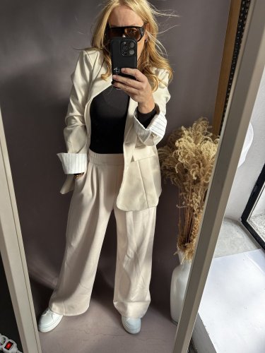 Nohavice Viskoza -béžové