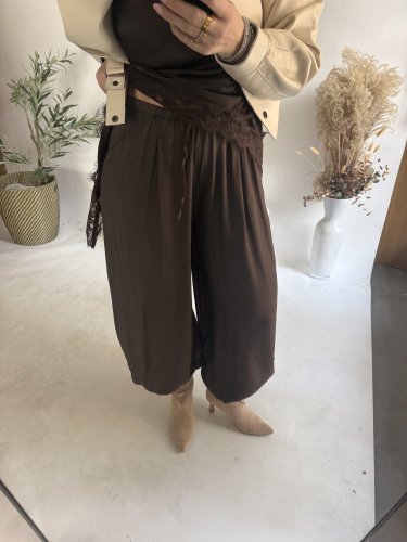 Kalhoty Chicca-hnědá