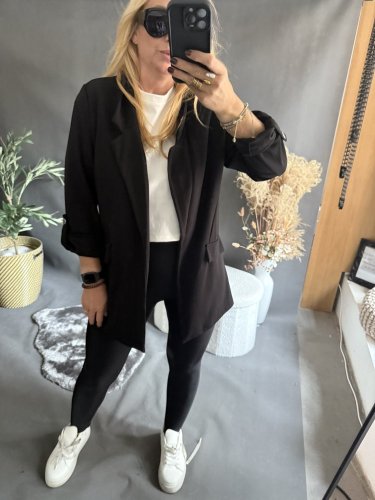 Sako tenké-lehce oversize-černé