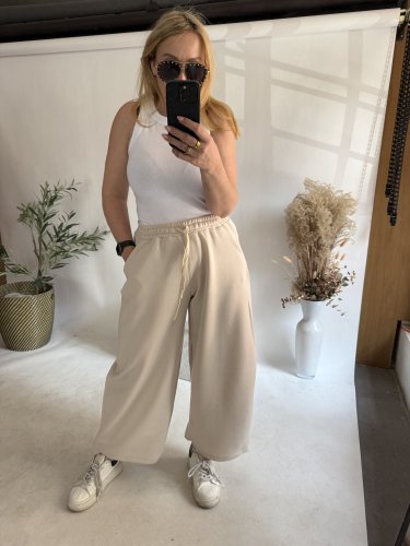 Tepláky Joyna-béžová