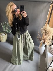 Kalhoty Pantagonna ve stylu sukně -khaki