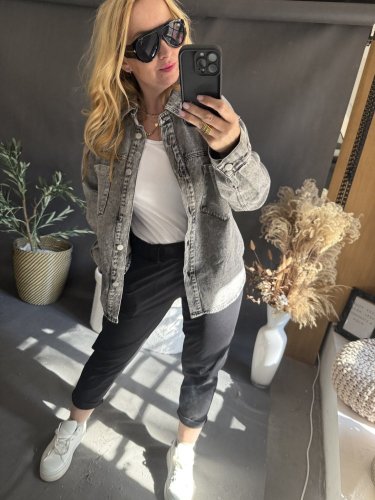 Džínová košile-šedá