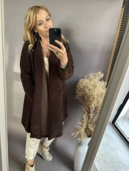 Kabátek dlouhý Melissa-hnědý