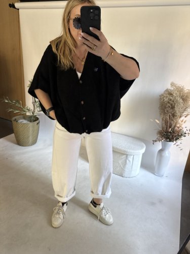 Vesta oversize vlněná-černá