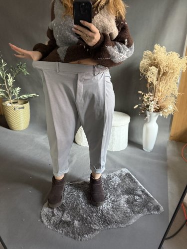 Kalhoty SUN bez knoflíku do 3XL-šedé