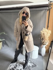 Prošívaná bunda Oversize UNI size-béžová