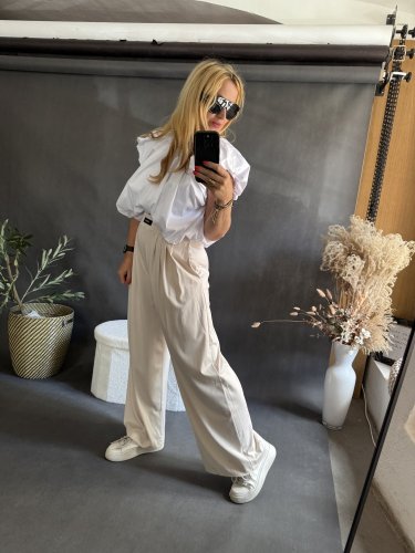 Nohavice Lumina-béžové