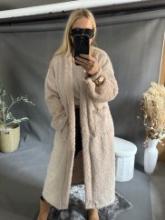 Kabát/cardigan Meccuch-béžový