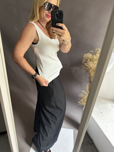 Tielko široké ramienko-viskoza-bielé