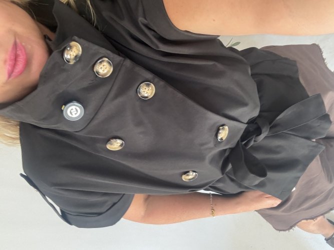 Vesta ala trenchcoat-černá