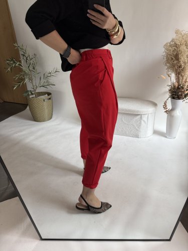 Nohavice Blair bavlnené-červená